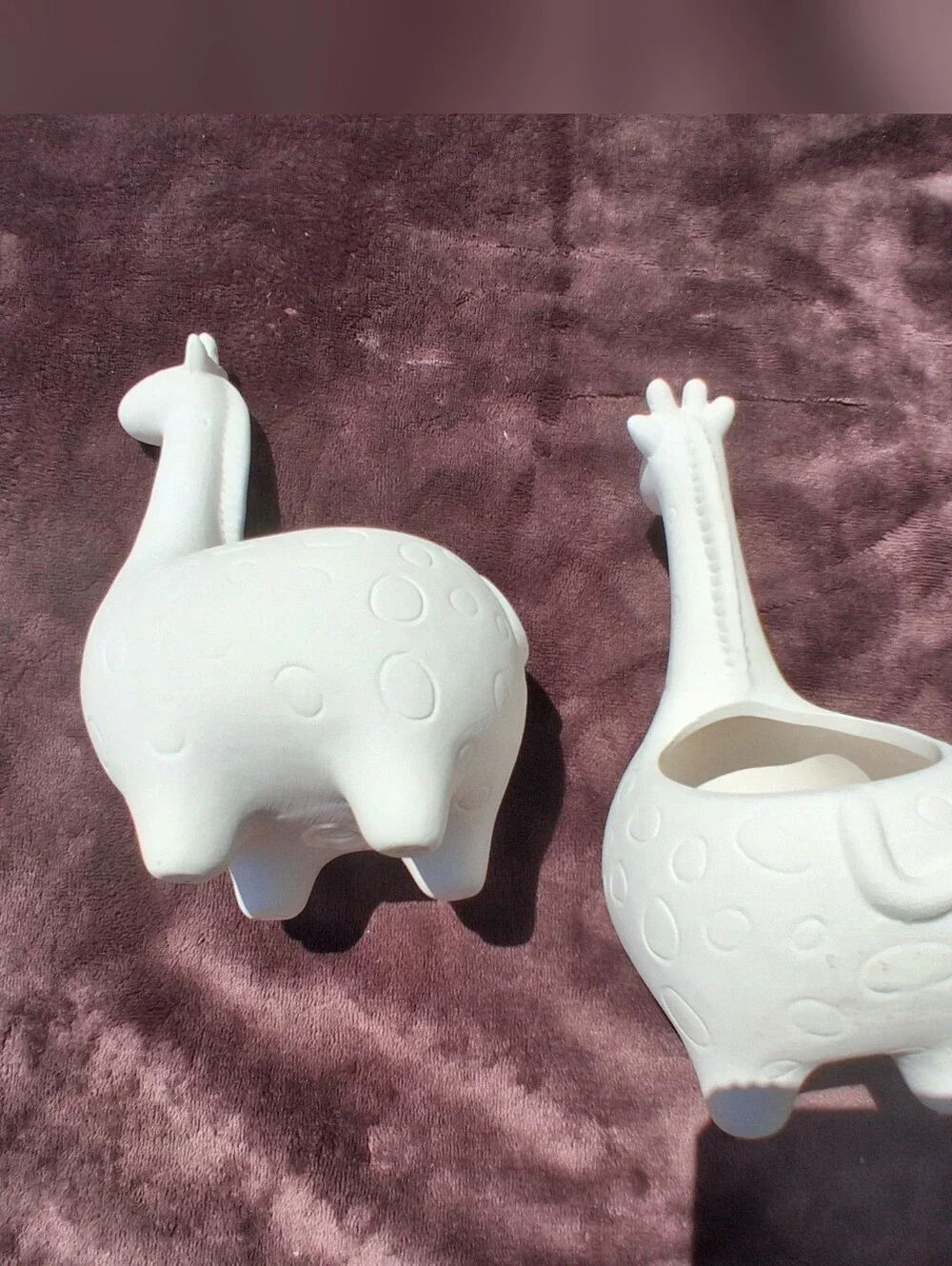 Unpainted Ceramic Giraffes